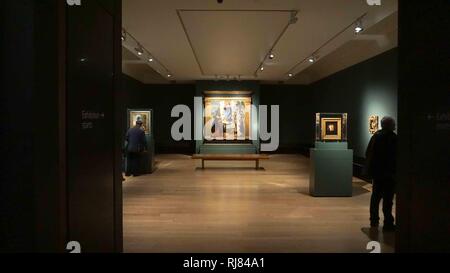 Londres, Royaume-Uni. 30Th Jan, 2019. Les visiteurs sont vus assiste à une exposition de Lorenzo Lotto (1467- 1556/7) à la National Gallery. L'exposition est gratuite pour les membres du public du 5 novembre au 10 février 2019. Credit : Ioannis Alexopoulos SOPA/Images/ZUMA/Alamy Fil Live News Banque D'Images