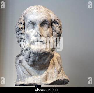 Portrait du poète grec Homère, le légendaire auteur de l'Illiad et l'Odyssée. Banque D'Images