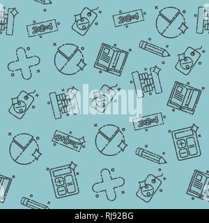 Concept d'algèbre. icônes La science mathématique. L'éducation scientifique et icons set. Illustration de Vecteur