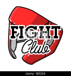 Fight Club vintage couleur emblème, étiquette, d'un insigne et d'éléments de conception. Illustration vectorielle, EPS 10 Illustration de Vecteur