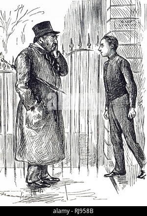 Une caricature montrant un homme atteint d'un mal de dents. Illustré par George du Maurier (1834-1896), un caricaturiste franco-britannique et l'auteur. En date du 19e siècle Banque D'Images