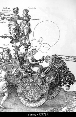 VOITURE TRIOMPHALE DE DURER 1518 Banque D'Images