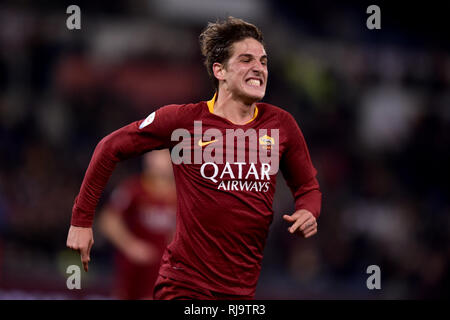 Nicolo Zaniolo Roma célèbre après avoir marqué un but. Roma 26-12-2018 Stadio Olimpico football Serie A 2018/2019 AS Roma - Sassuolo Antonietta Photo B Banque D'Images