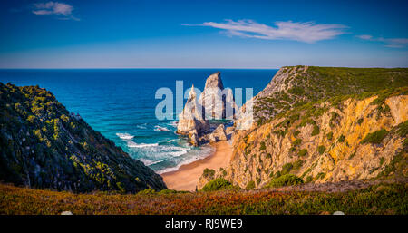 Europa, le Portugal, le Parc Naturel de Sintra-Cascais, Sintra, Praia da Ursa, Strand Banque D'Images