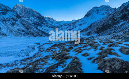 Österreich, Tirol, Stubaier Alpen, Gries im Sulztal Bergpanorama, auf der Amberger Hütte im Sulztal Banque D'Images