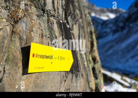 Österreich, Tirol, Stubaier Alpen, Gries im Sulztal, Winnebachseehütte Plan im Aufstieg zur Banque D'Images