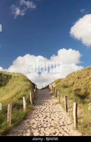 Weg über eine Düne zum Haus Isabel, Sylt, Nordfriesland, Schleswig-Holstein, Allemagne Banque D'Images