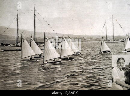 Photographie de la classe S et de voile à la Edgar Behr 1932 Jeux Olympiques. Banque D'Images