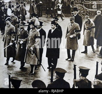 Funérailles du roi George V (George Frederick Ernest Albert ; 3 Juin 1865 - 20 janvier 1936) . Roi du Royaume-Uni et les Dominions britanniques, et l'empereur de l'Inde, à partir du 6 mai 1910 jusqu'à sa mort en 1936. Banque D'Images