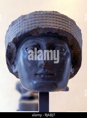 Chef de Gudea, prince de Lagash. vers 2120 BC. Gudea statué entre ca. 2144 - 2124 BC. Souverain sumérien (ENSI) de l'état de Lagash dans le sud de la Mésopotamie Banque D'Images