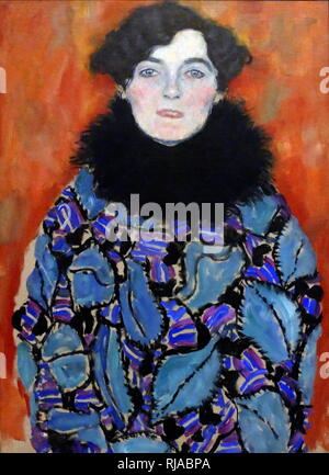 Portrait de Johanna Staude ; 1917 - 1918. par Gustav Klimt. Portrait Art Nouveau Banque D'Images