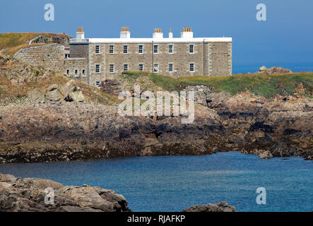 Le quartier résidentiel de Fort partie Chateau L Etdm sur Alderney, Channel Islands. Banque D'Images