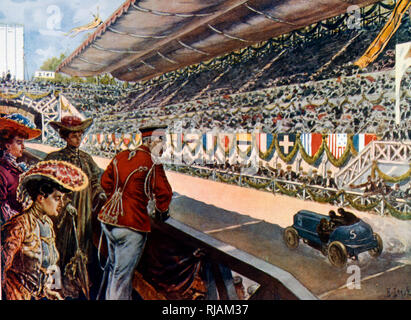 Le kaiser Guillaume II regarder la Coupe Gordon Bennett 1904, qui a eu lieu le 17 juin 1904 sur le circuit de Homburg en Allemagne. Guillaume II (Friedrich Wilhelm Viktor Albert de Hohenzollern ; 27 janvier 1859 - 4 juin 1941) fut le dernier empereur allemand) Banque D'Images