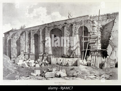 Porte de mars, Reims, France 1857. illustration et texte de 'Voyages pittoresques et romantiques" (voyages pittoresques et romantiques dans l'ancienne France), par Isidore Taylor, baron Taylor (1857). Banque D'Images