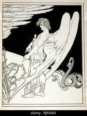 Un ange géant du livre Juda illustrée par Ephraim Moses Lilien (1874-1925). Lilian est considéré comme le père de l'iconographie sioniste, créé dans l'Art nouveau allemand (Jugendstil) style. Il a illustré' Juda" (1900), un livre de la poésie biblique par un ami chrétien, Borries Freiherr von Münchhausen.' Banque D'Images