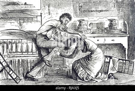 Un dessin animé commentant l'introduction de l'jersey - la dernière d'une saine et hygiénique. Illustré par George du Maurier (1834-1896), un caricaturiste franco-britannique et l'auteur. En date du 19e siècle Banque D'Images