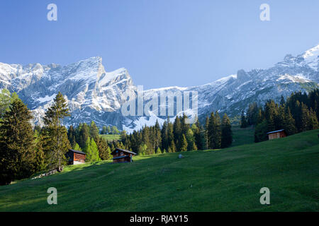 Blick von Süden Eisenspitze bei Sonnenaufgang auf, Lechtaler Alpen, Tirol, Österreich. Banque D'Images