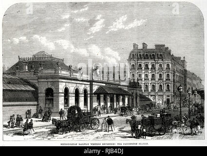 Gare de Paddington 1868 Banque D'Images