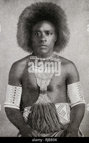 Homme de Mangareva, îles Gambier, Polynésie française Banque D'Images