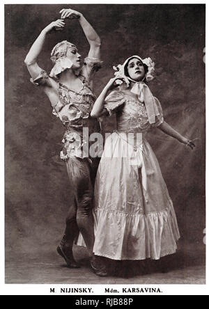 Vaslav Nijinsky et Tamara Karsavina Banque D'Images