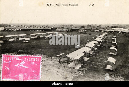 Examen des biavions militaires Maurice Farman, France Banque D'Images