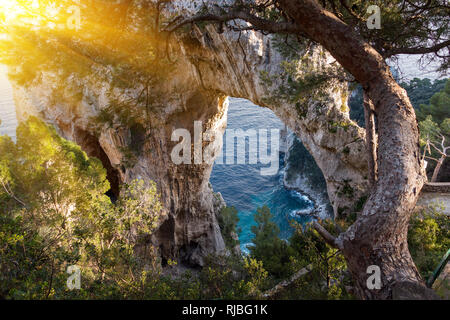 Vue aérienne de Capri, Italie Banque D'Images