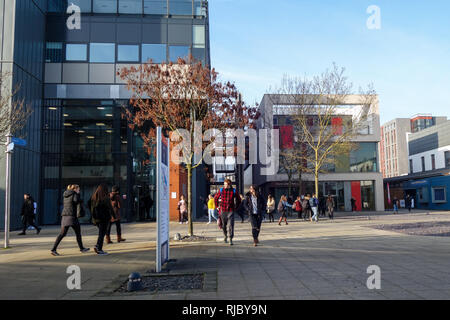 Les étudiants, Alfred Tennyson Building, University of Lincoln Banque D'Images