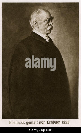 Portrait d'Otto von Bismarck peint par Franz von Lenbach Banque D'Images