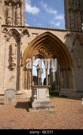 L'Abbaye de Crowland (aussi écrit l'abbaye de Croyland), Crowland, Lincolnshire, Royaume-Uni. Banque D'Images