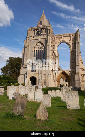 L'Abbaye de Crowland (aussi écrit l'abbaye de Croyland), Crowland, Lincolnshire, Royaume-Uni. Banque D'Images