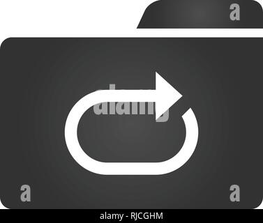 Icône de dossier avec signe de lecture dans un style plat isolé sur fond blanc, pour la structure de votre site web, application, logo, interface utilisateur. Vector illustration Illustration de Vecteur
