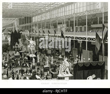 Intérieur de la grande exposition 1851 Banque D'Images