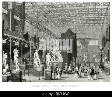 Intérieur de la grande exposition 1851 Banque D'Images