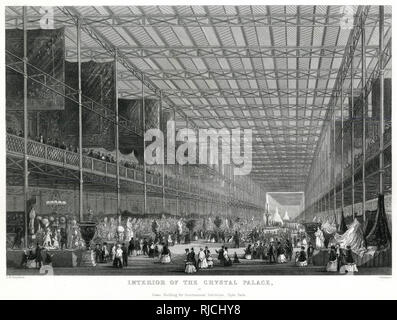 Intérieur de la grande exposition 1851 Banque D'Images