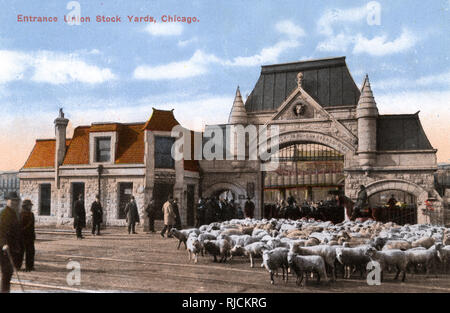 Entrée à Union stock yards, Chicago, Illinois, États-Unis Banque D'Images