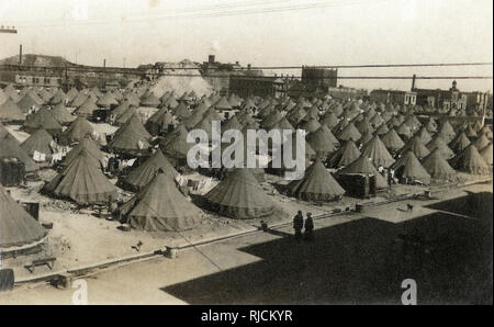 Camp de réfugiés tremblement de terre, Potrero point, Californie, États-Unis Banque D'Images