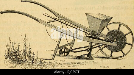 . Charles C. Mapes'. Les machines agricoles. Fig. 134. Semeur de graines n°2.. Veuillez noter que ces images sont extraites de la page numérisée des images qui peuvent avoir été retouchées numériquement pour plus de lisibilité - coloration et l'aspect de ces illustrations ne peut pas parfaitement ressembler à l'œuvre originale.. Mapes, Charles Victor, 1836-1916. [From old catalog]. New York, m'Crea &AMP ; Miller Banque D'Images