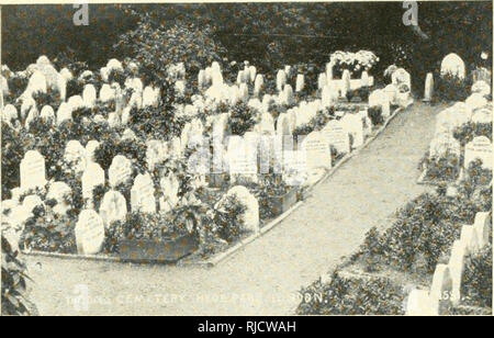 . Les cimetières pour les animaux. Animaux domestiques. [From old catalog]. HYDE PARK CEMETERY CEMETFRY POUR CHIENS, Hyde Park, Londres. Un autre cimetière notable pour les animaux peuvent être trouvés dans un coin retiré de Hyde Park, Londres, près de la chambre de la loge gardien à la Victoria Gate. Ce cimetière a été ouvert en 1881 par feu le duc de Cambridge et contient maintenant environ quatre cents tombes. Dans ce coin tranquille près de la cœur palpitant de la ville, il est repos pour mettre en pause un moment et donner un peu de réflexion sur les deux grands besoins de l'humanité si manifeste dans l'épitaphes, - un amour désintéressé et une foi qui va au-delà des t Banque D'Images