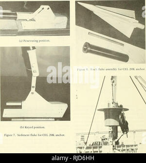 . CEL 20K-propulseur actionné l'ancre. Des amarres ; ancres. (B) position clé. La figure 7. Fluke de sédiments pour CEL 20K l'ancre. Veuillez noter que ces images sont extraites de la page numérisée des images qui peuvent avoir été retouchées numériquement pour plus de lisibilité - coloration et l'aspect de ces illustrations ne peut pas parfaitement ressembler à l'œuvre originale.. Taylor, R. J. Port Hueneme, Californie : Laboratoire de Génie Civil, Construction navale Centre Bataillon Banque D'Images