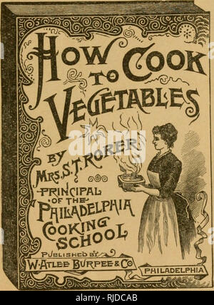 . Le céleri pour les bénéfices. Le céleri. [From old catalog]. Comment cuisiner les légumes, PAR MME. S. T. RORER. Trixcipal de l'école de cuisine de Philadelphie, éditeur de Table Talk, auteur de Mme Rorer's Cook Book, Etc. Ce nouveau livre, publié par nous, s'est réuni avec succès au-delà de nos attentes les plus optimistes. Tous les iaraily veut une copie, comme Mme Rorer est reconnu par l'autorité des milliers des meilleurs ménage partout. La preuve que toutes les feuilles de soins ont été entièrement révisé par son- personnellement, "comment cuisiner végéta- bles" sera trouvé complètement fiables. Les recettes étant donné ont tous été prouvé par Banque D'Images