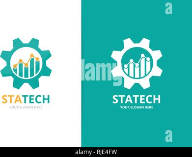 Graphique et logo de combinaison. Graphique et industriel unique modèle de conception de logo. Illustration de Vecteur