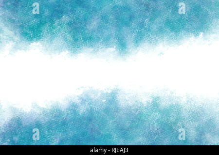 Bleu été aquarelle abstraite ou eau vague background Banque D'Images