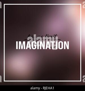 L'imagination n'a pas de limite. Devis avec arrière-plan de la vie moderne vector illustration Illustration de Vecteur