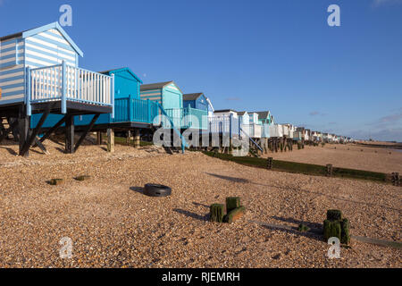 Thorpe Bay Beach, près de Southend-on-Sea, Essex, Angleterre Banque D'Images