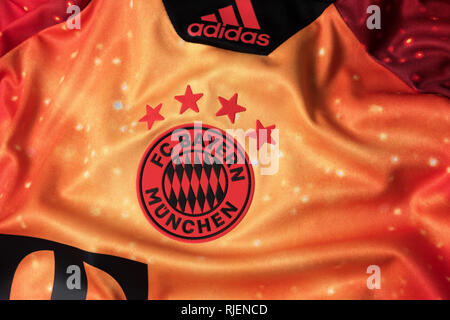 Le FC Bayern Munchen limited edition EA Sports dans le New Jersey. Banque D'Images