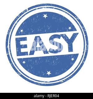 Easy sign ou apposer sur fond blanc, vector illustration Illustration de Vecteur