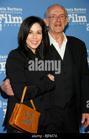 Santa Barbara, CA. 05 févr., 2019. Jane Walker Bois et Christopher Lloyd fréquentent les virtuoses prix lors de la 34e édition du Festival International du Film de Santa Barbara à l'Arlington Theater Le 05 février 2019 à Santa Barbara, CA. Credit : Arc Sh/Espace d'image/media/Alamy Punch Live News Banque D'Images