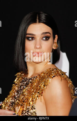 Los Angeles, USA. 05 févr., 2019. Dua Lipa à 20th Century Fox's 'Alita Battle Angel' : Premiere tenue au Regency Village Theatre de Westwood, CA, le 5 février 2019. Crédit photo : Joseph Martinez/PictureLux PictureLux Crédit : Le Hollywood/Archive/Alamy Live News Banque D'Images