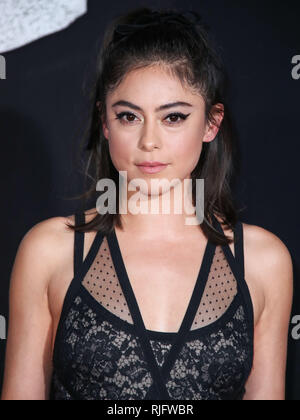 WESTWOOD, LOS ANGELES, CA, USA - 05 février : L'actrice Rosa Salazar arrive à la première de Los Angeles de la 20th Century Fox's 'Alita Battle Angel' : tenue au Regency Village Theatre Le 5 février, 2019 à Westwood, Los Angeles, Californie, États-Unis. (Photo par Xavier Collin/Image Press Office) Banque D'Images