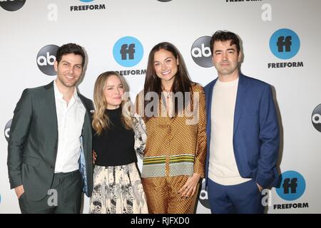 David Guintoli, Allison Miller, Christina Ochoa, Ron Livingston aux arrivées pour Disney ABC Television hôtes : TCA Winter Press Tour 2019, l'hôtel Langham Huntington, Pasadena, Pasadena, CA, 5 février 2019. Photo par : Priscilla Grant/Everett Collection Banque D'Images